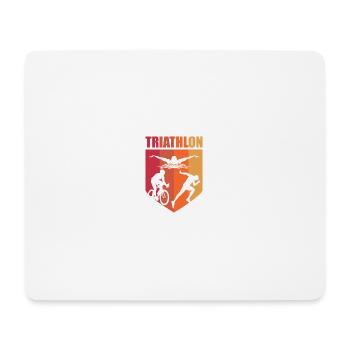 Triathlon, Natation, Cyclisme, Course à pied, Sports - Tapis de souris (format paysage) - blanc - Devant