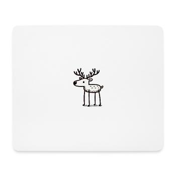 Robert der Hirsch - Mousepad (Querformat) - Weiß - Vorne