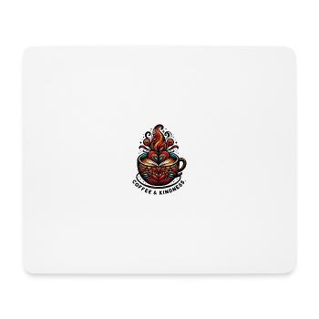 Coffee & Kindness - Mousepad (Querformat) - Weiß - Vorne
