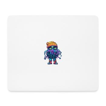 Qualle Winter Comic - Mousepad (Querformat) - Weiß - Vorne