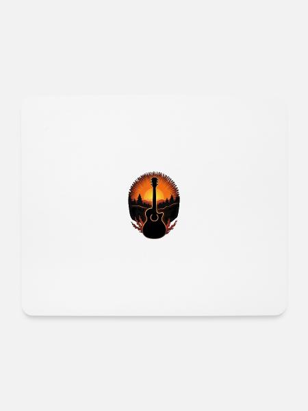 nature guitar - Mouse Pad (horizontal) - white