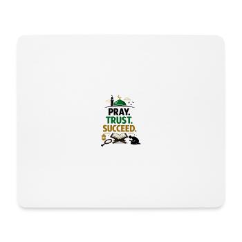 Muslimische religiöse Botschaft, Glaube und Erfolg - Mousepad (Querformat) - Weiß - Vorne