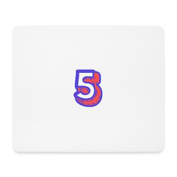 5. 5 ANS. 5e ANNIVERSAIRE. ANNIVERSAIRE 5 ANS - Tapis de souris (format paysage) - blanc - Devant