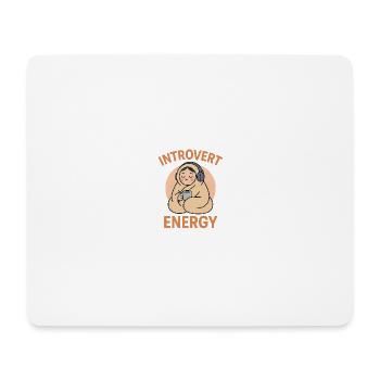 Introvert Energy - Mousepad (Querformat) - Weiß - Vorne