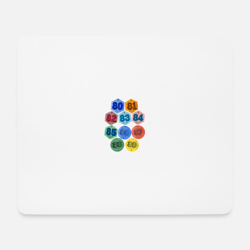 Zurück zu den 80er - 80er Jahren Autoaufkleber - Mousepad (Querformat) - Weiß