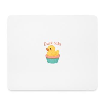 Duck Cake – Süses Entchen auf Cupcake Design mit H - Mousepad (Querformat) - Weiß - Vorne