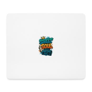 Street Soul Graffiti – Motif d’art mural urbain - Tapis de souris (format paysage) - blanc - Devant