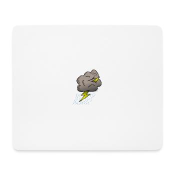 nuage orageux - Tapis de souris (format paysage) - blanc - Devant