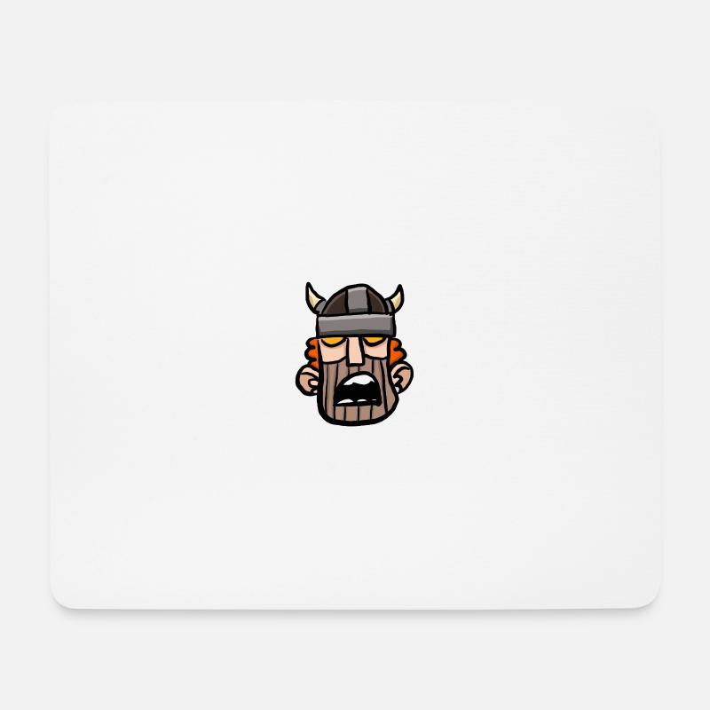Wikinger - Mousepad (Querformat) - Weiß