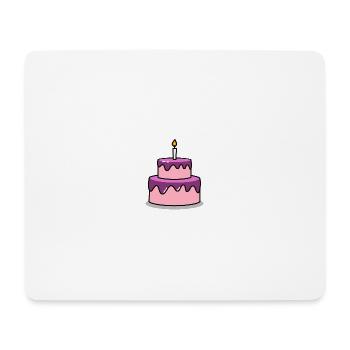 Anniversaire gâteau d'anniversaire - Tapis de souris (format paysage) - blanc - Devant