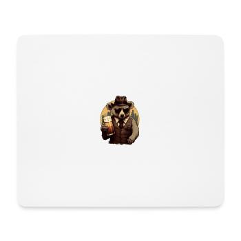 Cooler Koala mit Sonnenbrille, Bier und Hut - Mousepad (Querformat) - Weiß - Vorne