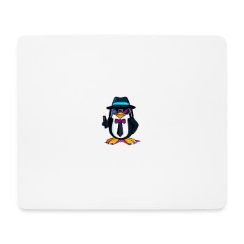 Agent Pinguin - Mousepad (Querformat) - Weiß - Vorne