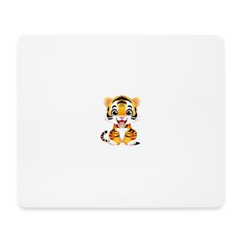 Tiger - Mousepad (Querformat) - Weiß - Vorne