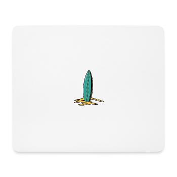 Retro Surfboard – Classic Beach Vibes - Mousepad (Querformat) - Weiß - Vorne