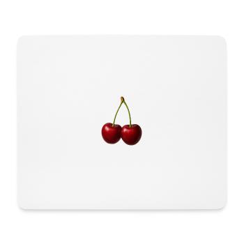 Kirschen - Mousepad (Querformat) - Weiß - Vorne
