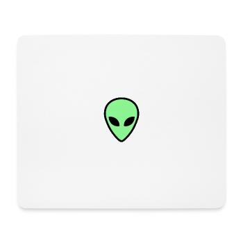 alien face 2 - Mouse Pad (horizontal) - white - Front