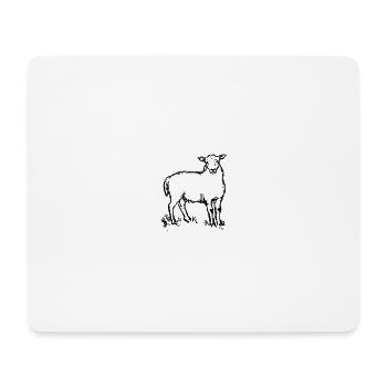 Schaf - Mousepad (Querformat) - Weiß - Vorne