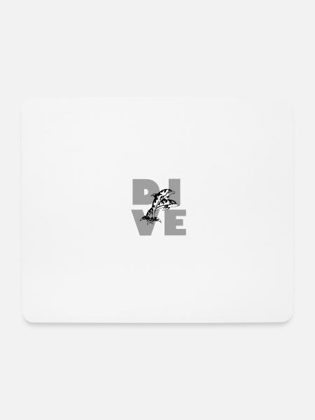DIVE - Dolphins - Mouse Pad (horizontal) - white