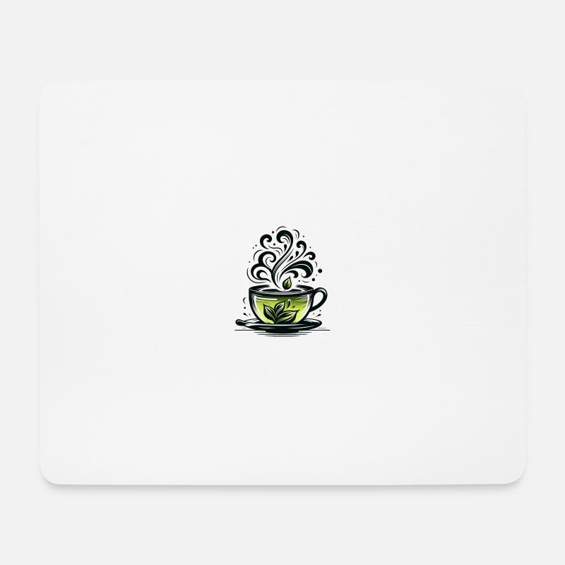 Tea Design - Mouse Pad (horizontal) - white