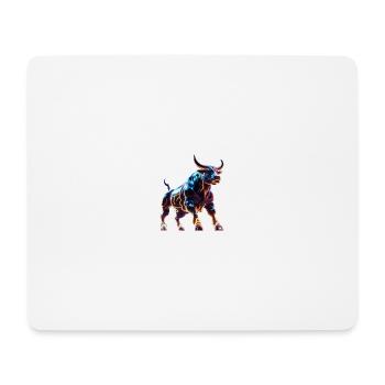 Taureau - Tapis de souris (format paysage) - blanc - Devant