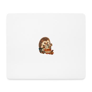 Igel mischt Gewürze - Mousepad (Querformat) - Weiß - Vorne