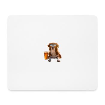 Dog days, summer, dog on the beach - Mouse Pad (horizontal) - white - Front
