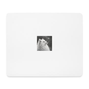 Motif samoyède pour amateurs de chiens Zwerkspitz - Tapis de souris (format paysage) - blanc - Devant