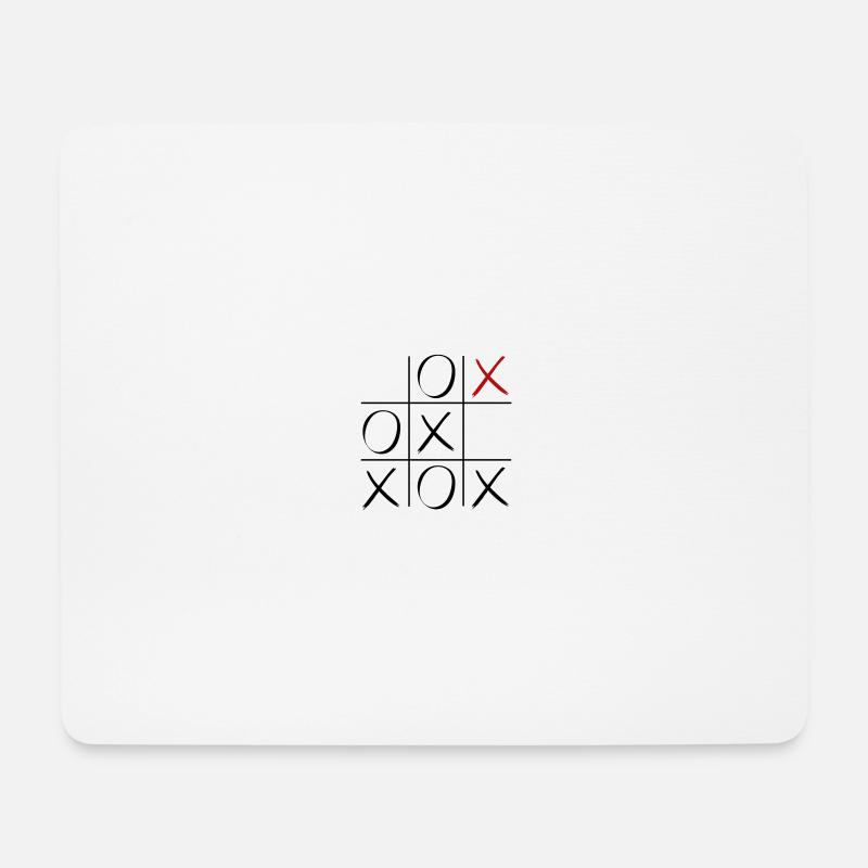 Tic Tac Toe - Mousepad (Querformat) - Weiß