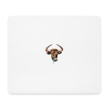 Skizze eines Stierkopfes - Mousepad (Querformat) - Weiß - Vorne