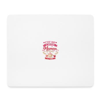 La Meilleure Maman du Monde – Je t'aime - Tapis de souris (format paysage) - blanc - Devant
