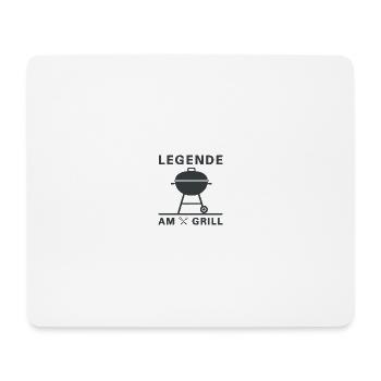 legende_am_grill - Mousepad (Querformat) - Weiß - Vorne