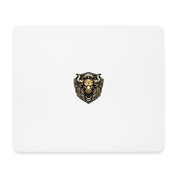 Gold Bull Emblem - Mouse Pad (horizontal) - white - Front