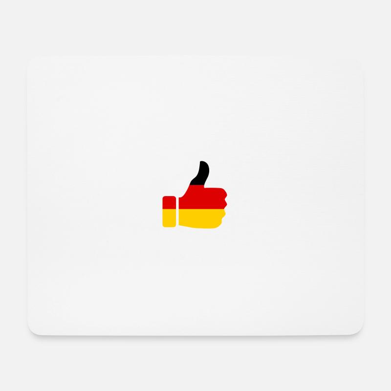 "Daumen Hoch" Fußball Deutschland Nationalelf - Mousepad (Querformat) - Weiß