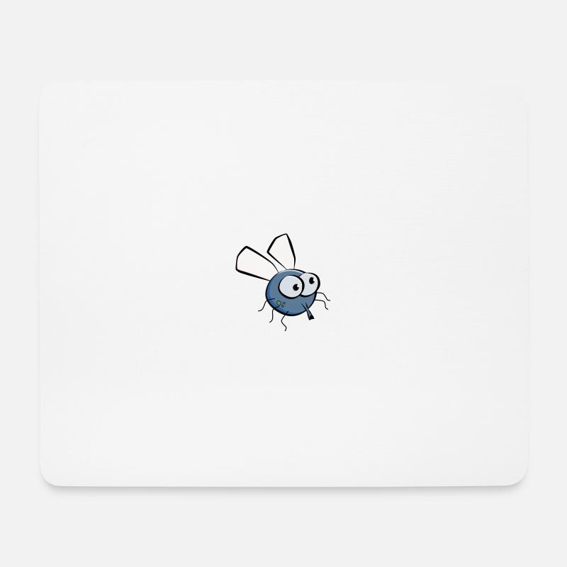 Mouche - Tapis de souris (format paysage) - blanc