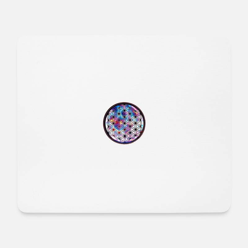 Blume des Lebens - Mousepad (Querformat) - Weiß