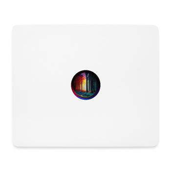 Blick in Wald bunt colorfull freigestellt - Mousepad (Querformat) - Weiß - Vorne