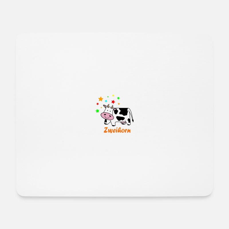Zweihorn - Mousepad (Querformat) - Weiß