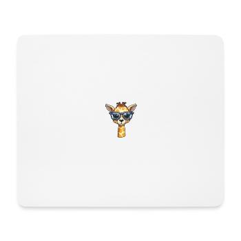 Little cute giraffe wearing sunglasses. - Mouse Pad (horizontal) - white - Front