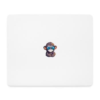 Little cute monkey wearing sunglasses. - Mouse Pad (horizontal) - white - Front
