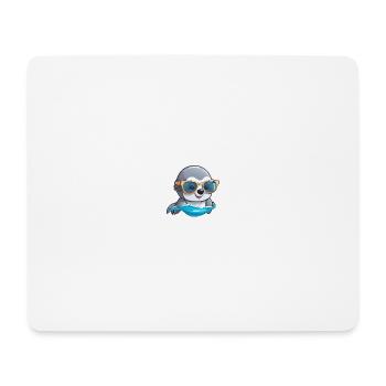 Little cute dolphin wearing sunglasses. - Mouse Pad (horizontal) - white - Front
