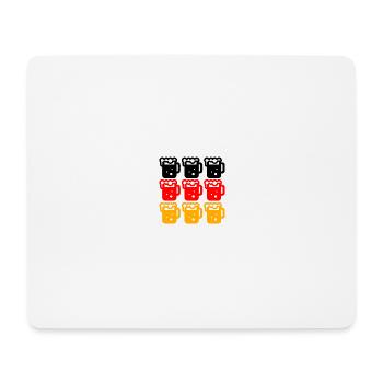 Deutschland Bier Flagge - Mousepad (Querformat) - Weiß - Vorne