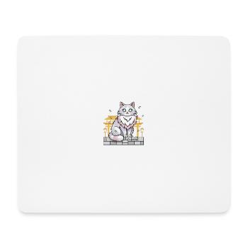 Anime Cat Japan Kawaii Vector - Mouse Pad (horizontal) - white - Front