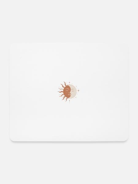 Mystische Sonne und Mond - Mousepad (Querformat) - Weiß