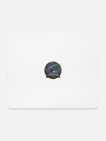 Cyber-Wildnis Panther - Mousepad (Querformat) - Weiß