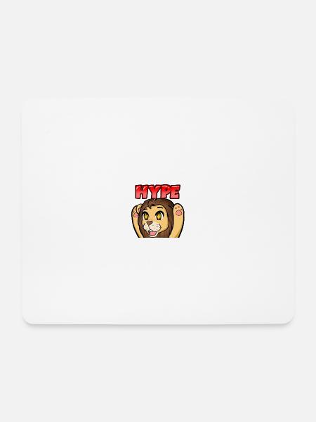Glücklicher Löwe - Mousepad (Querformat) - Weiß