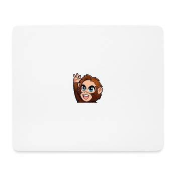 High Five Affe - Mousepad (Querformat) - Weiß - Vorne