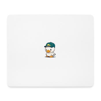 Canard mignon 1 - Tapis de souris (format paysage) - blanc - Devant