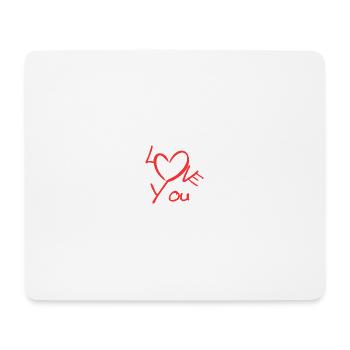 LOve - Tapis de souris (format paysage) - blanc - Devant