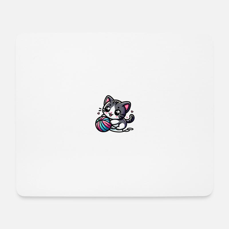 Cute Cat - Mouse Pad (horizontal) - white