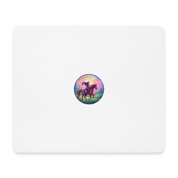 Fantasievolle Fee auf Pferd - Mousepad (Querformat) - Weiß - Vorne